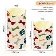 thumbnail image 4 of Paw Prints Bones Pattern Flameless Candles 2 PCS with Remote Realistic Moving Flame LED Tapered Pillar Set for Home Decor, 4 of 7