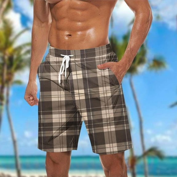 cllios Plus Size Swim Trunks for Men Quick Dry Swim Shorts Funny Beach Summer Shorts Elastic Waist Lightweight Beachwear Holiday