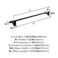 thumbnail image 6 of Amerock Davenport Oil-Rubbed Bronze 24 inch (610mm) Towel Bar, 6 of 8