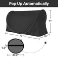 thumbnail image 6 of Alvantor Pop Up Bed Tent with LED String Light, Instant Privacy Canopy Full Charcoal, Polyester Fabric, 6 of 12