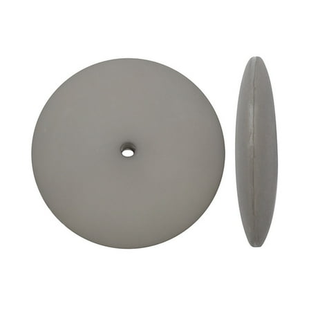 Vintage Spacer - Vintage Plastic Beads, Flat Round Wafer Spacers 16mm, 12 Pieces, Matte Grey