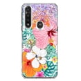 thumbnail image 1 of MUNDAZE Motorola Moto G Power Shockproof Clear Hybrid Protective Phone Case Hawaiian Vibes Hibiscus Flowers Monstera Summer Cover, 1 of 5