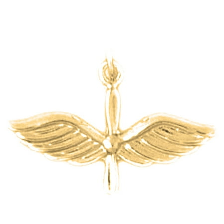 18K Yellow Gold United States Air Force Pendant - 16 mm