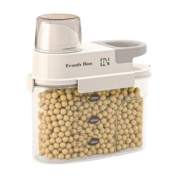 Airtight Grain Storage Container, Double-Sealed Design for Maximum Freshness, Funnel Spout to Prevent Spills, Wide Mouth for Easy Access, Food Grade Material for Kitchen Pantry Organization