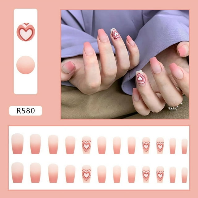 Uñas postizas a presión, uñas postizas europeas, uñas postizas a presión, con sellado UV, uñas brillantes, cobertura total, uñas postizas artificiales, uñas para mujeres