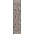 thumbnail image 1 of Unique Loom Outdoor Traditional Flatweave Rug 2' 7 x 12' Runner Charcoal/Beige, 1 of 1
