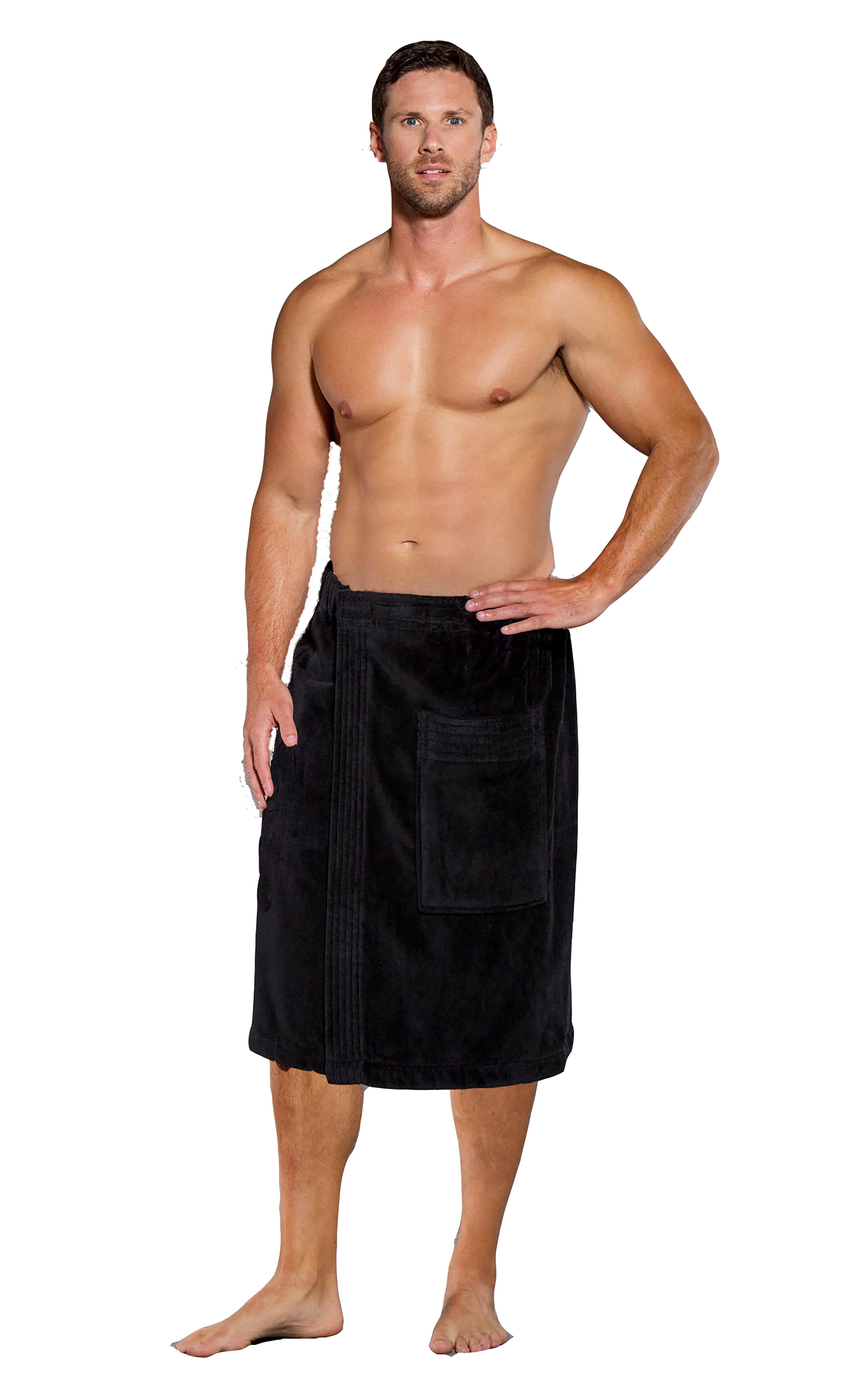 TowelSelections Men's Wrap, Shower & Bath Terry Towel with Snaps