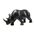 thumbnail image 2 of Tnarru Rhinoceros Statue Rhinoceros Sculpture Abstract Figurine Desk Decoration Ornament for Holiday Tabletop Bookcase Terrace Hotel Black, 2 of 8
