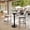 White Faux Marble/Black Base, variant on Flash Furniture 24" Round Tabletop with TopGuard HPL Technology in White Faux Marble with 18" Round Black Bar Height Base