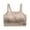 Khaki, variant on Bras V-Neck Wire-Free Bra Support Women Sports Bras Full-Coverage Full-Figure Bra Style R-2 Basic Bra Strap Nylon Lightly Lined Bra Feature Everyday Bras Underwear Red XL