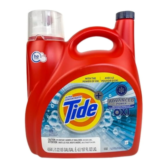 Tide HE Ultra Concentrate OXI Advanced Power Liquid Laundry Detergent 89 Wash Loads - 157oz