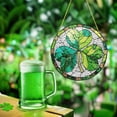 thumbnail image 6 of Dianli Holiday Decor Irish Gifts Hanging Irish Window Suncatcher Green White Orange Shamrock Acrylic Ornament Tree Door Wall Festive St Patricks Day Indoor Outdoor Decor, 6 of 9