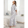 thumbnail image 3 of MINTREUS Lounge Sets for Women Knit Short Sleeve Tops and Long Pants Soft Comfy Pajamas Set Oversized 2 Piece Outfits S-2X, 3 of 8