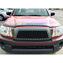 2005-2011 Toyota Tacoma Stainless Steel Black Main Upper Wire Mesh Rivet Grille