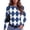 01#Blue, variant on Leopard Print Long Sleeve Top for Women Slim Fit Crewneck Shirt for Casual Work Shopping and Going Out