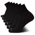 thumbnail image 1 of Medias deportivas Reebok con amortiguación, corte alto cuarto, negras, pack de 6, 1 of 7