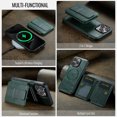 thumbnail image 6 of Allytechgroup 2-in-1 Wallet Case for Apple iPhone 14, Detachable Cards Holder Magnetic Back Cover Premium PU Leather Shockproof Phone Case for Women Men, Green, 6 of 11