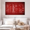 thumbnail image 2 of Elephant Stock Combination Sound And Picture Mechanism Ii Wall Art - Horizontal Canvas Wall Art - Living Room Wall Decor - Patent Canvas - Red And White Decor - 51" x 34", 2 of 8