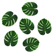 Tropical Imitation Green Plant Paper Leaves 13" Hawaiian Luau Party Jungle Beach Theme Decorations (6 Pack) by Super Z Outlet