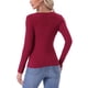thumbnail image 3 of Camisetas térmicas para mujer INSPIRE CHIC, capa base de manga larga, ropa interior, tops de pijama para otoño e invierno, camiseta básica M roja, 3 of 6