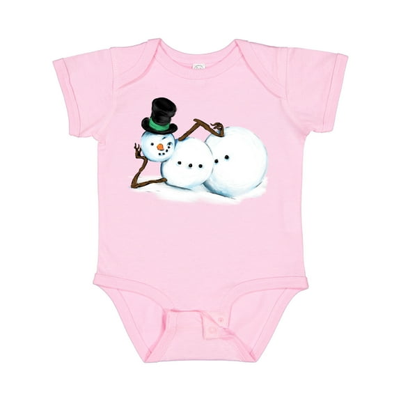 Inktastic Sassy Snowman in Top Hat Boys or Girls Baby Bodysuit