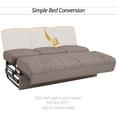 thumbnail image 6 of Qualitex De Leon Console SL RV Sofa Bed, 68" Wide, Ulitmate Leather, Light Antelope, 6 of 10