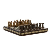 DecMode 10 x 3 Brown Polystone Chess Game Set, 1-Piece