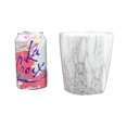 thumbnail image 3 of Admired By Nature 3" geometric orchid pot with white marble design, 3 of 3