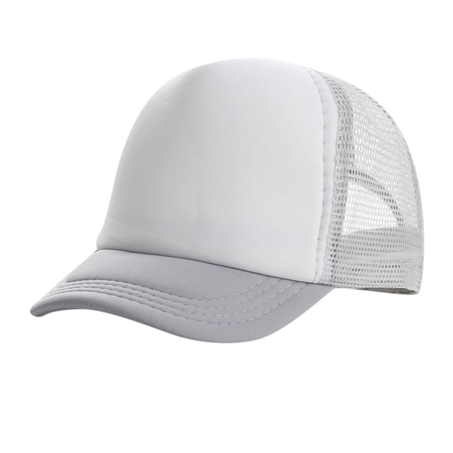 MIASHUI Summer Baseball Cap for Boys Girls Breathable Mesh Sun Hats,White,One Size