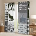 thumbnail image 2 of Feelyou Jungle Wolf Blackout Curtains Set of 2 (52x84 Each), Rustic Cabin Window Curtains, 2 of 6