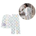 thumbnail image 2 of Bienvenido Conjunto de pijama de manga larga para niñas Estampado encantador Agradable para la piel Transpirable Cuello en V Conjunto de pijama de 2 piezas Pijamas L, 2 of 8