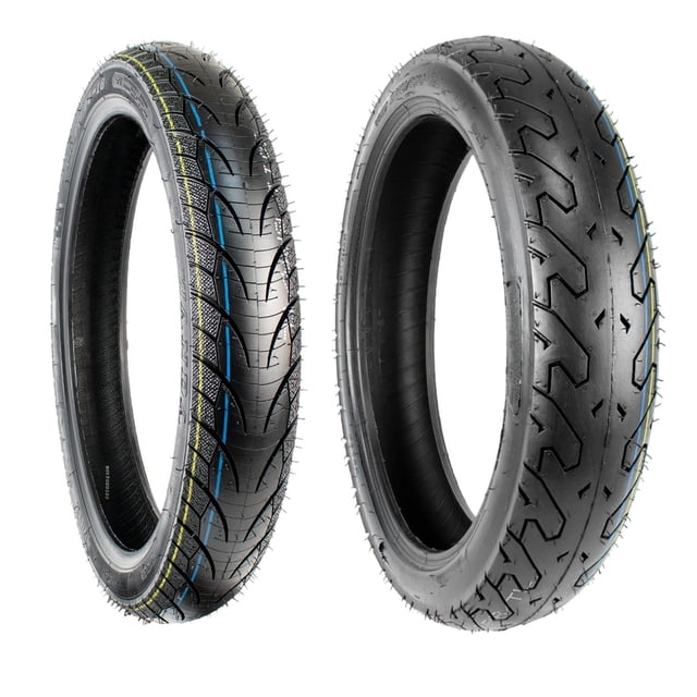 Kit de Llantas Motometa 120/90-18 y 90/90-18 para Moto Negro