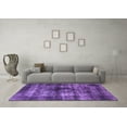 thumbnail image 3 of Ahgly Company Indoor Square Oriental Purple Industrial Area Rugs, 7' Square, 3 of 4