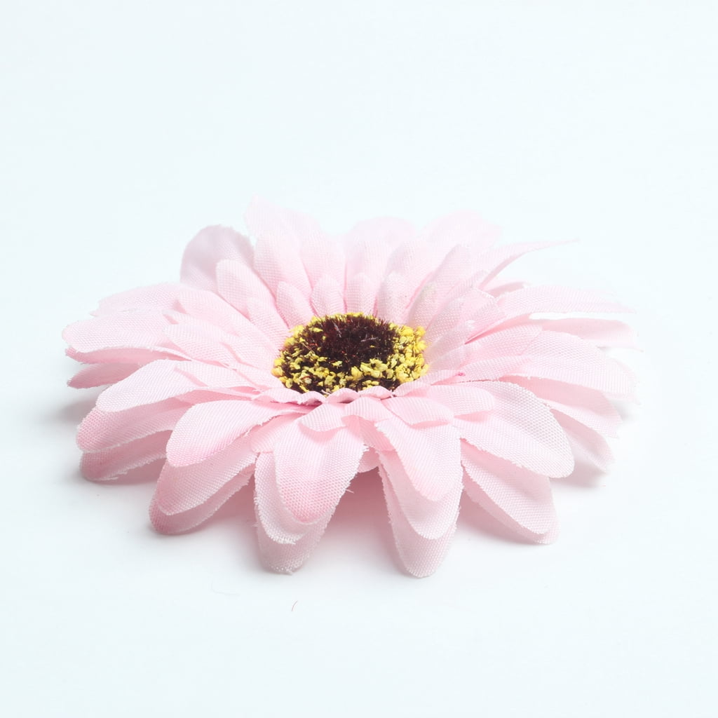 Details about   10pcs Artificial Small Silk Gerbera Flower Heads Faux Daisy Flowers Pink 