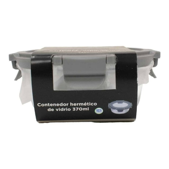 Contenedor Hermético Hometrends de Vidrio Transparente Circular 370 ml