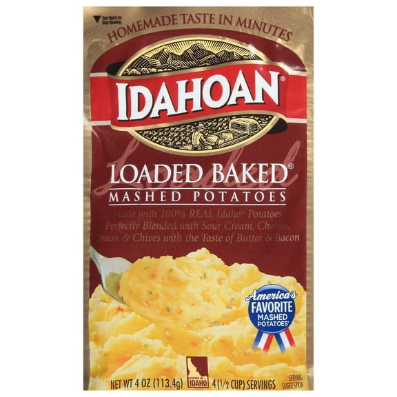 2 Pack - Idahoan Loaded Baked Mashed Potatoes - 4 oz Packaging may vary