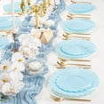 thumbnail image 5 of 100pcs Blue Scalloped Plastic Plates-Blue Disposable Plates Heavy Duty-Disposable Plate Set for Party Wedding-Include 50 Plastic Dinner & Dessert Plate Perfect for Thanksgiving,Christmas, 5 of 8