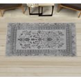 thumbnail image 1 of Floral Decorative Rug, Flourish Leaves and Petals in Ethnic Folk Style Spring Themed Ornamental, Quality Carpet for Bedroom Dorm and Living Room, 6 Sizes, Pale Grey, by Ambesonne, 1 of 1