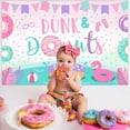 thumbnail image 3 of Dunk and Donuts Pool Party Backdrop Dunk and Donuts Pool Party Decorations Donut Pool Party Supplies for Swimming Pool Party, 3 of 6