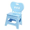 thumbnail image 1 of Taburete escalonado de silla plegable de plástico Strong Safe Kids con respaldo ~ Pink_S Blue-L SM SunniMix Silla plegable de los niños, 1 of 8