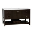 thumbnail image 2 of Lakeshore 60" Single Bathroom Vanity with Chocolate Cabinet and Engineered White Top, 2 of 6
