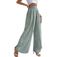 thumbnail image 2 of Pantalón de cintura alta con estampado floral, pantalón largo holgado para mujer Pantalón con estampado floral Pantalón con estampado floral para mujer Valor inmejorable, 2 of 6