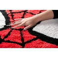 thumbnail image 2 of Marvel SpiderMan Face Fluffy Plush 4ft x 3ft Tufted Area Rug - Superhero Kids Décor, 2 of 5