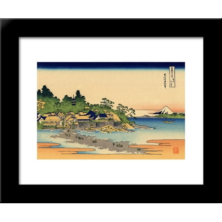 Enoshima in the Sagami province 20x24 Framed Art Print by Katsushika Hokusai