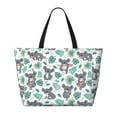 thumbnail image 2 of Xecao Bears and Tropical Leaves for versatile beach bag for women includes zipper pockets and waterproof material, ideal for vacations and adventures., 2 of 7