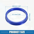 thumbnail image 4 of 4 Pcs Car Hub Centric Rings OD 66.6mm to ID 57.1mm Hub Centric Rings Wheel Bore Center Spacer Blue, 4 of 7