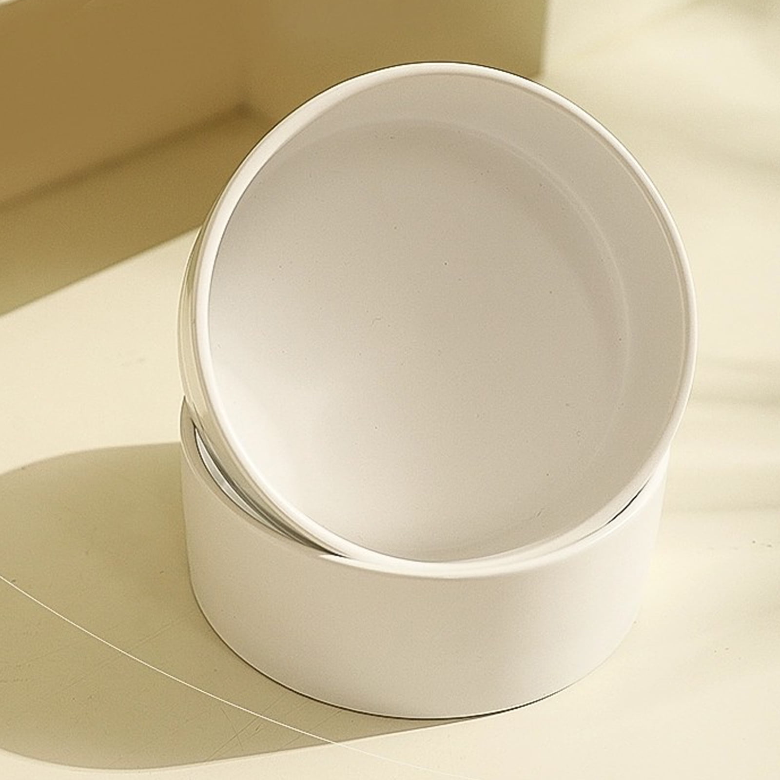BELOWSYALER USB Heated Double Bowls for Pet Drinking Feeding Ceramic Food Feeder Water Bowl for Cold Weather Cats Food Warmer