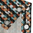 thumbnail image 4 of Ambesonne Geometric Grommet Curtain, Modern Hexagon Design, 50" x 72", Turquoise Salmon, 4 of 6