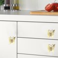 thumbnail image 2 of 2 Pcs Poignée de Tiroir en Laiton Design Papillon Armoire Sèche-Cheveux Table de Chevet Décoration de Salle de Bain, 2 of 5