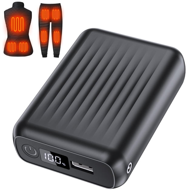 Paquete de baterías para chaleco térmico HIMONI 18400 mAh, 7,4 V/5 V con pantalla LED